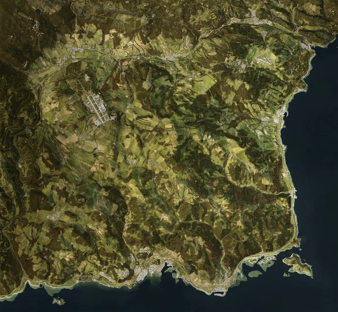 The Chernarus map for the game DayZ